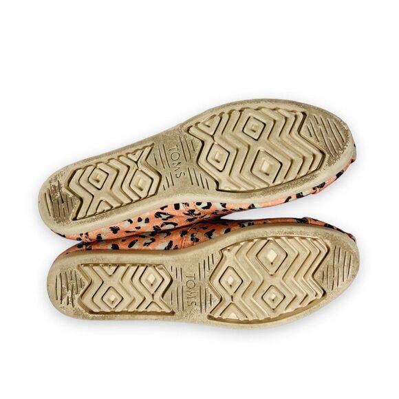 Toms Alpargata Slip-on Loafers Salmon Pebbled Leopard Print Women's 5 - Picture 8 of 11